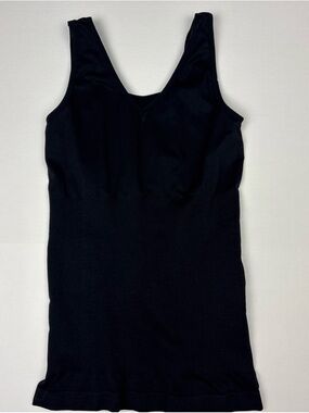 SkinnyGirl Women Large Tank Top Solid Black Shapewear Smoother Shaper Stretch